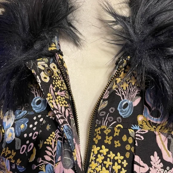 Sui by Anna Sui Colorful Tapestry Fur Vest L - Picture 10 of 17